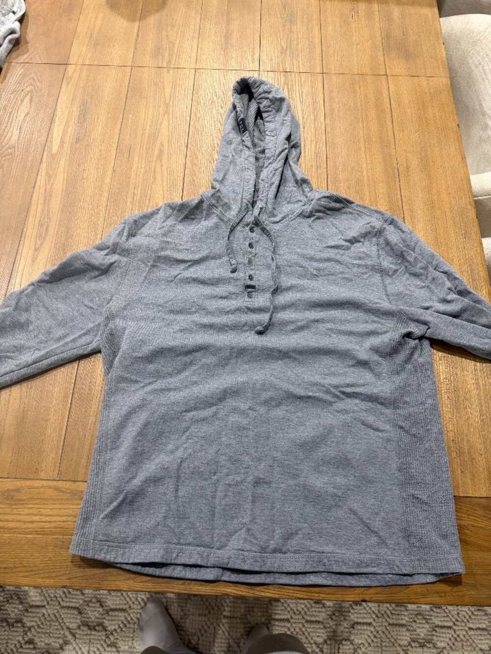 Fox Racing Fnx Hoodie Gray Men’s XL Pullover Henley Hooded Shirt